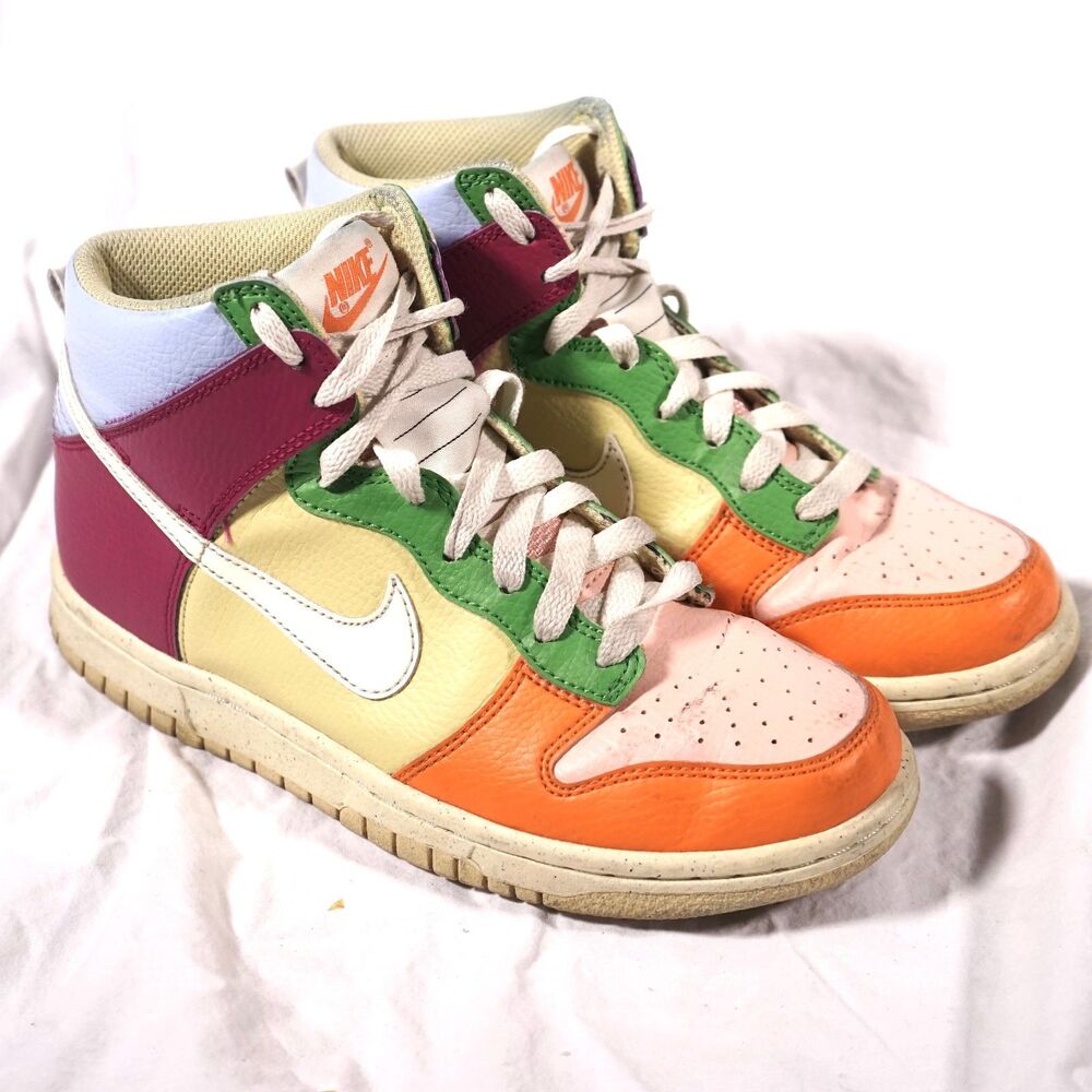 Nike Dunk High GS Next Nature Multi Color Unisex Size 5Y Shoes DZ5638-500